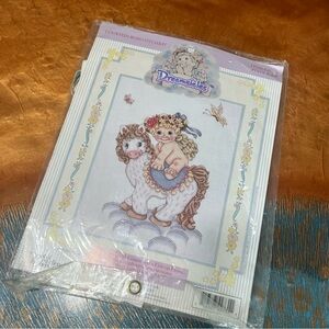 Vtg Dreamsicles Counted Cross Stitch Kit Pony ride New